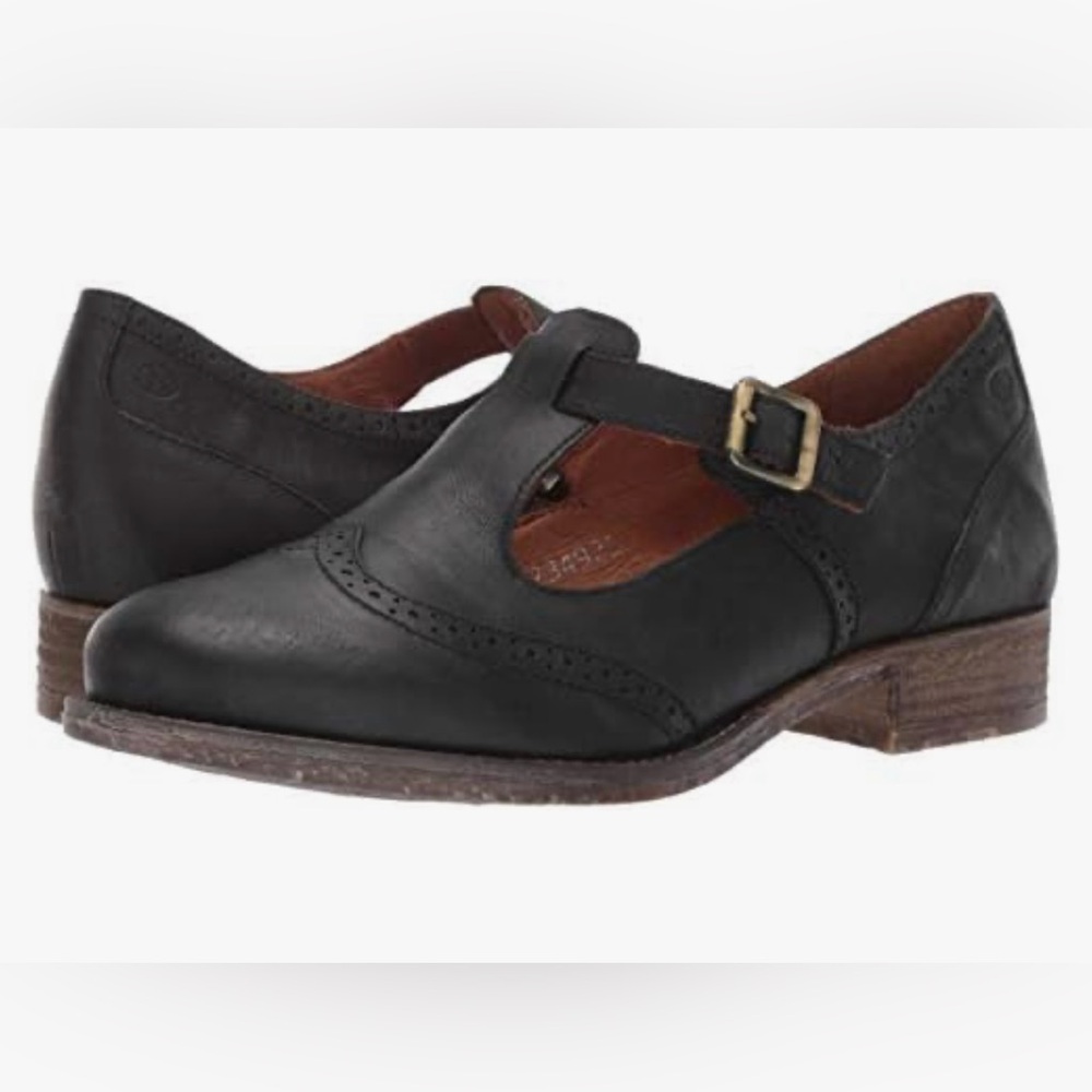 Josef Seibel Black Leather T-Strap Loafers - Picture 13 of 14